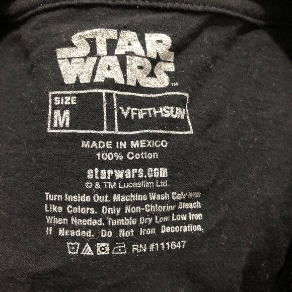 Star Wars black  force awakens T-shirt SZ M - Picture 5 of 5
